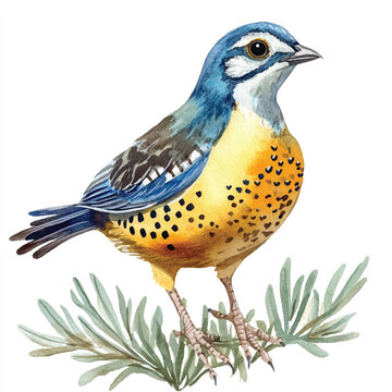 recommend clip art: Quail watercolor clipart illustration isolated