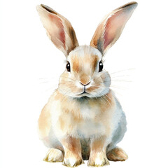 Rabbit watercolor clipart illustration isolated