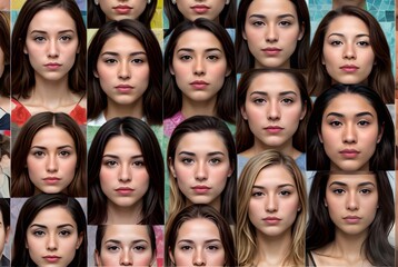 Fototapeta premium 集団, 人々, 友達, 学生, 笑う, 女, チーム, 学生, 女の子, 笑みを浮かべている,