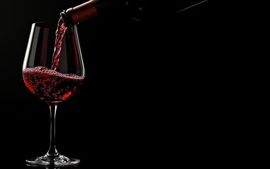 Wine pouring into glass, wine background