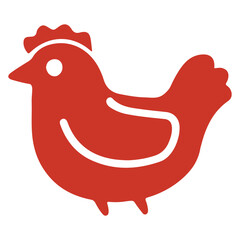 chicken silhouette vector illustration