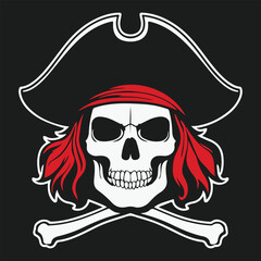 Pirate Skull Vector Design