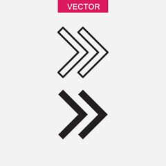 right arrow icon vector, simple flat black trendy style illustration for web and app..eps