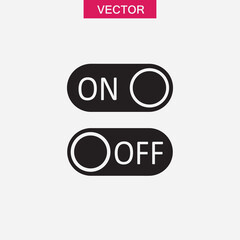 switch on off icon vector, flat black simple trendy style illustration for web and app..eps