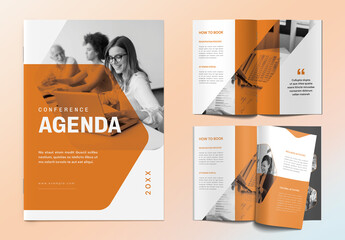 Business Conference Agenda Brochure Layout