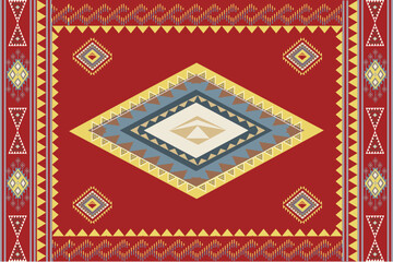 Native pattern American,oriental ethnic seamless pattern traditional background design for carpet,wallpaper,batik,fabric,Vector illustration embroidery style,Tribal Navajo,seamless vector for textile.