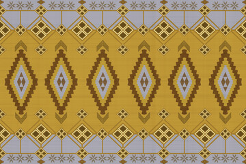 Native pattern American,oriental ethnic seamless pattern traditional background design for carpet,wallpaper,batik,fabric,Vector illustration embroidery style,Tribal Navajo,seamless vector for textile.