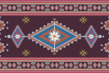 Native pattern American,oriental ethnic seamless pattern traditional background design for carpet,wallpaper,batik,fabric,Vector illustration embroidery style,Tribal Navajo,seamless vector for textile.