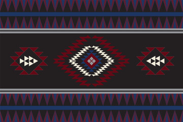 Native pattern American,oriental ethnic seamless pattern traditional background design for carpet,wallpaper,batik,fabric,Vector illustration embroidery style,Tribal Navajo,seamless vector for textile.