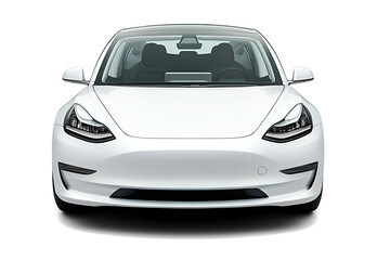 Electric car in concept, EV car isolated	
