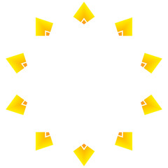 Simple colourful circle petal line art pattern gradient background 