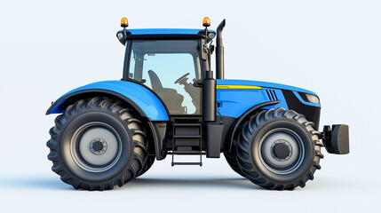 High-Power Blue Tractor for Heavy Fieldwork - Agricultural Vehicle