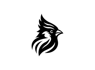 simple elegant Perch bird line art home real estate logo design inspiration. cardinal logo. Uses include real estate, cleaning or cleaners, nature trail, bird