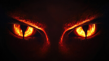 These striking vampire eyes shine brightly against the darkness, their red hue pulsating with an otherworldly energy that evokes a feeling of suspense and allure.