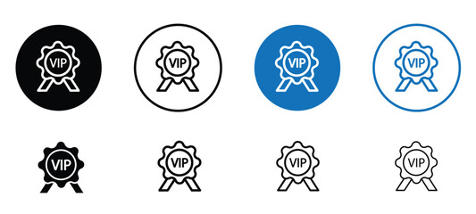 Set of VIP icon, vip icon, set of editable vip icon vectors, vip badge icon