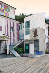 Tongyeong-si, Gyeongsangnam-do, South Korea - August 9, 2018: Exteriors of Jeon Hyeoklim Museum of Art