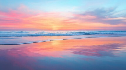 Obraz premium Sunset Ocean Reflection.