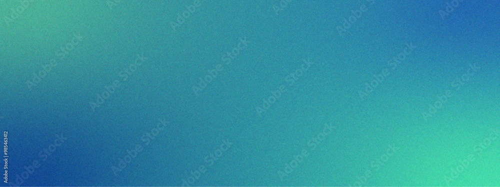 Aufkleber blue green grainy color gradient background teal turquoise glowing noise texture. navy blue gradient
