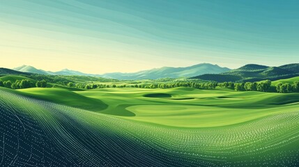 Green Meadow Landscape.