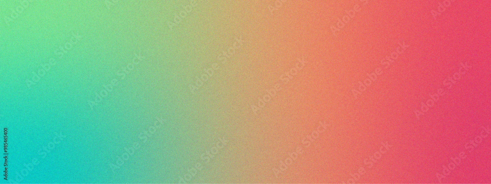 Aufkleber Colorful Red pink grainy color gradient background yellow turquoise glowing noise texture. Rose Red gradient foil shimmer background texture. Light royal yellow grainy texture foil design.