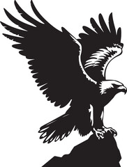 MAJESTIC SOARING EAGLE VECTOR ART ILLUSTRATION