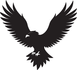 REGAL PERCHED EAGLE VECTOR ART ILLUSTRATION