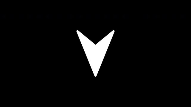 Bouncing scroll down icon. Encourage user interaction