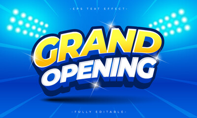 Grand opening text effect template