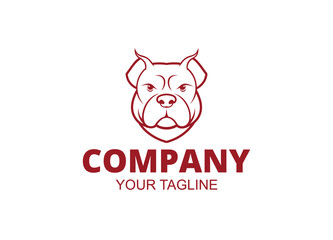 Hand drawn, Mascot and minimalistic style bulldog logo template