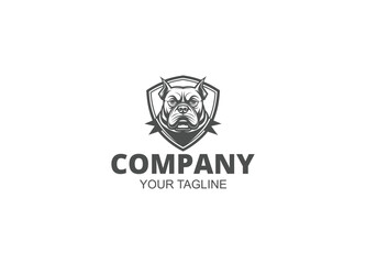 Hand drawn, Mascot and minimalistic style bulldog logo template