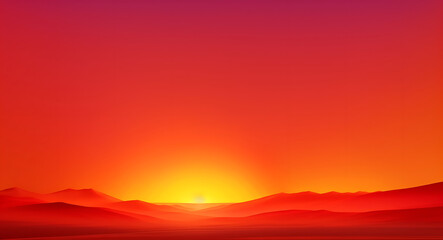 Obraz premium A radial gradient moving from bright yellow at the center to deep crimson at the edges, evoking the warmth and intensity of a setting sun for a bold and vibrant mobile wallpaper.