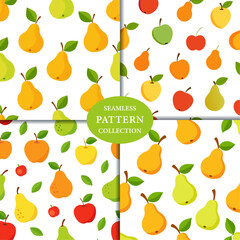 Pear fruits Seamless Pattern Background