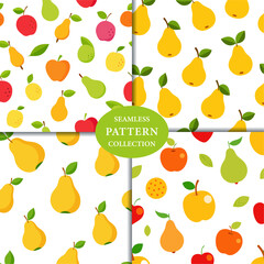 Pear fruits Seamless Pattern Background