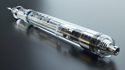A detailed view of an insulin pen