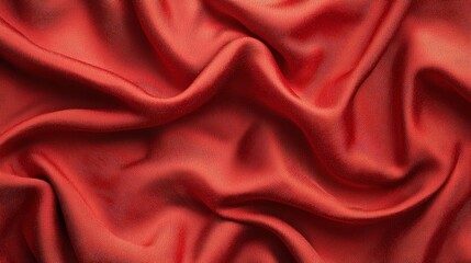 Obraz premium Red fabric with soft folds