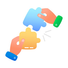 Collaboration icon in flat style