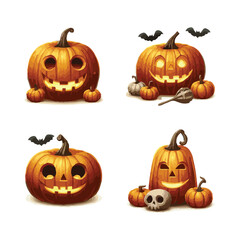 halloween pumpkin set