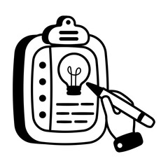 Marketing idea icon in glyph style