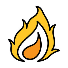 Fire, flame, power icon