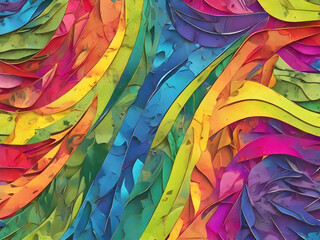 Fototapeta premium abstract colorful background with waves,Ai generated 