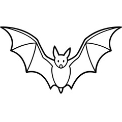 Minimalist Vector of a Bat in Full Flight