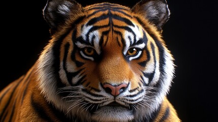 Fototapeta premium Majestic Tiger Portrait with Intense Gaze