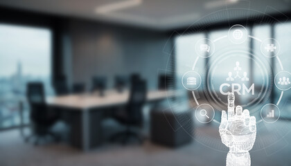 Abstract blurred office interior room