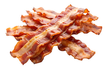 Close-up of crispy bacon slices