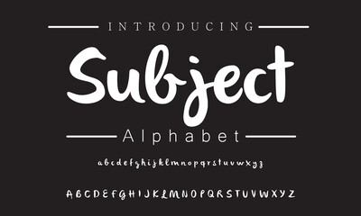 Obraz premium Bold Brush Lettering Typeface for Logos and Graphic Design | Eye-Catching Style for Creative Projects and Branding