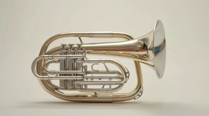 Euphonium on Clean Background for Musical Themes