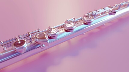 Obraz premium Elegant Flute on Clean Background
