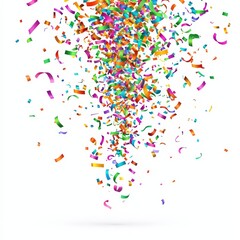 Colorful confetti falling