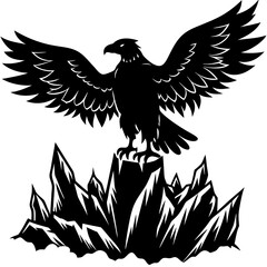 Scorpion Silhouette with Curled Tail Ready to Strike Vector Art