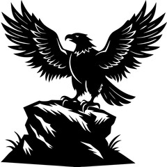 Obraz premium Scorpion Silhouette with Curled Tail Ready to Strike Vector Art